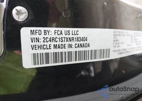 2022 Chrysler Pacifica Hybrid Limited z USA, uszkodzony, nr VIN 2C4RC1S7XNR183404
